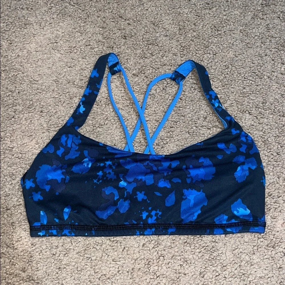 Lululemon Free to Be Sports Bra Strappy Dandy Digie‎ Porcelaine Black 6